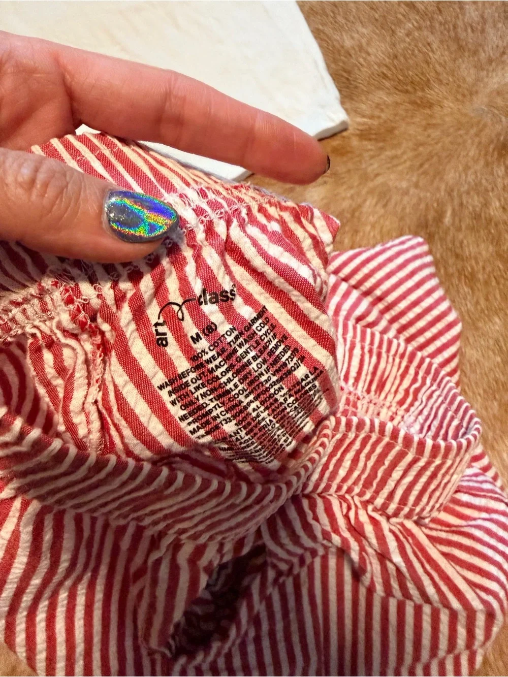 Cat & Jack White Unicorn Tank with Red & White Stripe Shorts